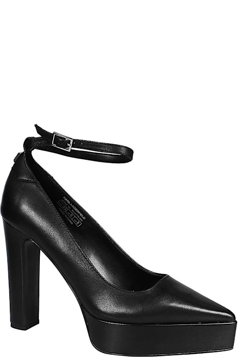 Karl Lagerfeld Leather Pointy-toe Pumps