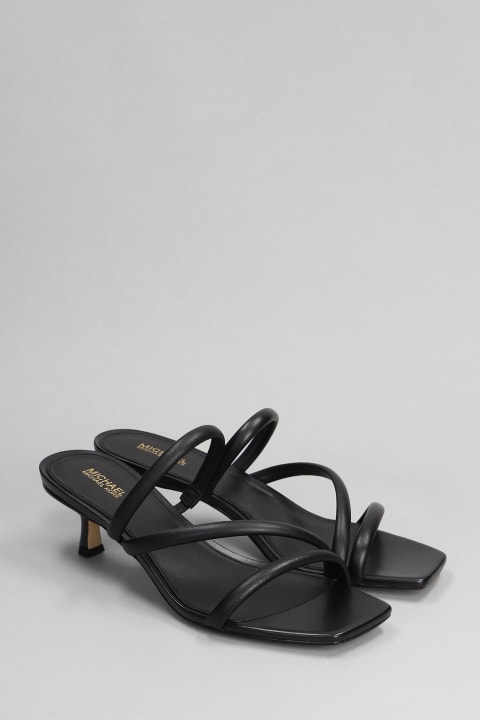 Fashion for Women Michael Kors Celia Kitten Sandals In Black Leather