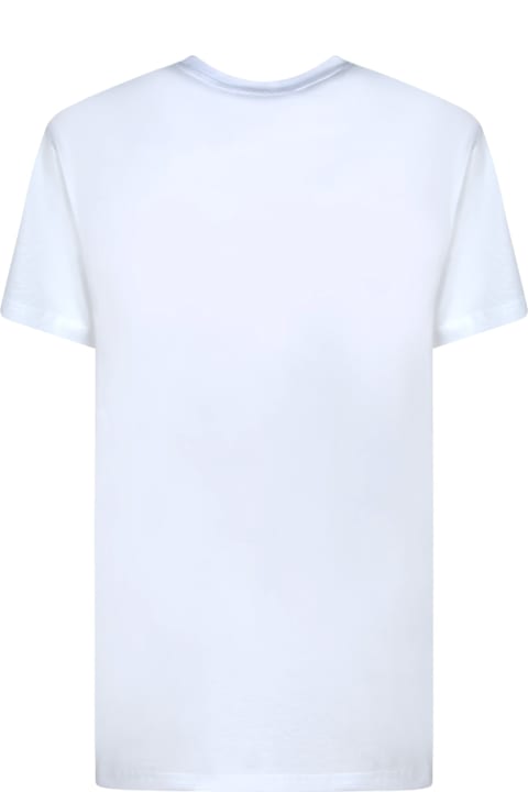 Alessandro Enriquez ملابس علوية لـ السيدات Alessandro Enriquez Sicilia Print White T-shirt
