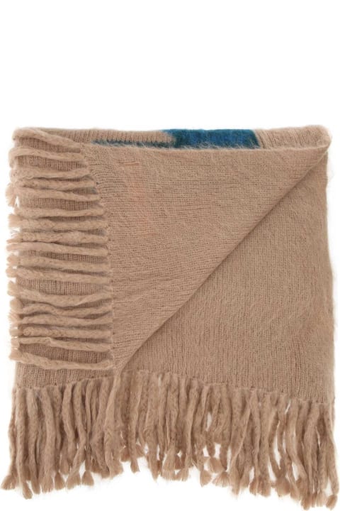 Off-White Home Décor Off-White Cappuccino Mohair Blend Blanket