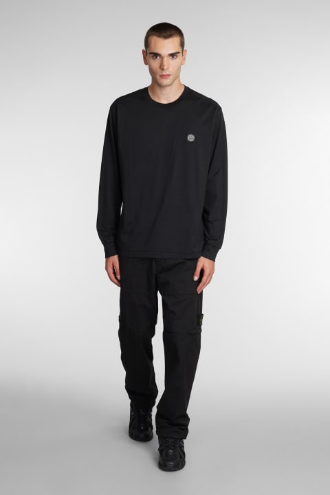 Fleeces & Tracksuits for Men Stone Island T-shirt In Black Cotton