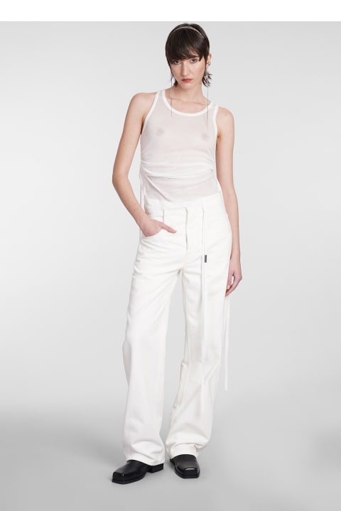 Ann Demeulemeester Pants & Shorts for Women Ann Demeulemeester Jeans In White Cotton