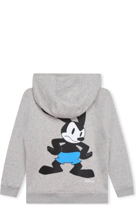 Givenchy for Boys Givenchy Grey Sweatshirt With Disney X Oswald 'cartoon' Print In Cotton Blend Boy