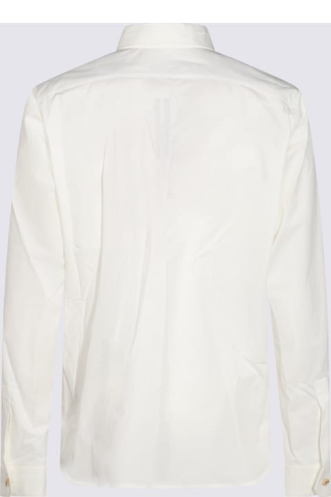 Rick Owens لـ Men Rick Owens White Cotton Shirt