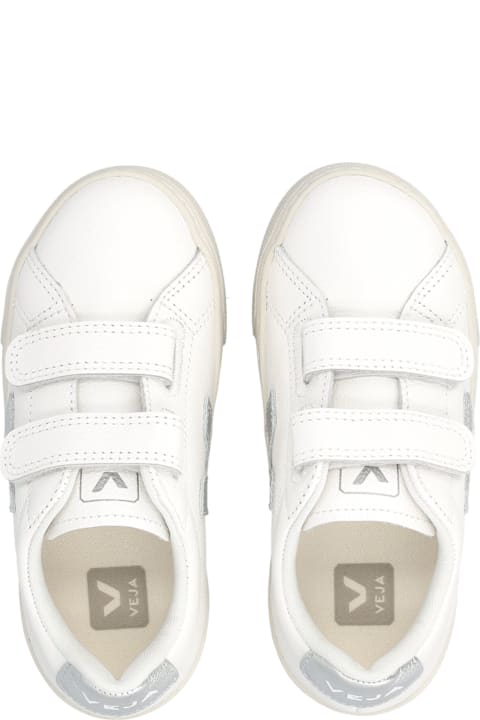 Homeware Veja Kid - Veja Esplar Leather Sneakers White Silver