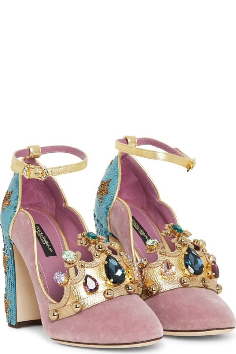 Dolce & Gabbana Shoes for Women Dolce & Gabbana Suede Crown Pumps
