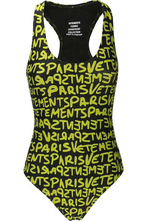 VETEMENTS Swimwear for Women VETEMENTS Graffiti Monogram Swimsuit
