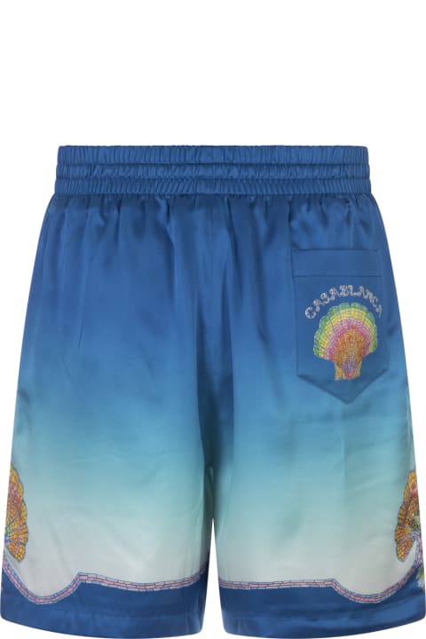 Casablanca Pants for Men Casablanca Coquillage Coloré Silk Shorts
