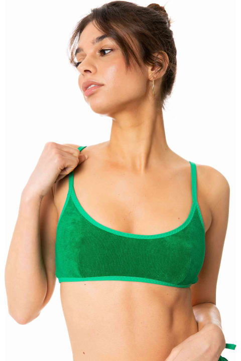 أدوات منزلية MC2 Saint Barth Woman Green Terry Bralette Swimsuit