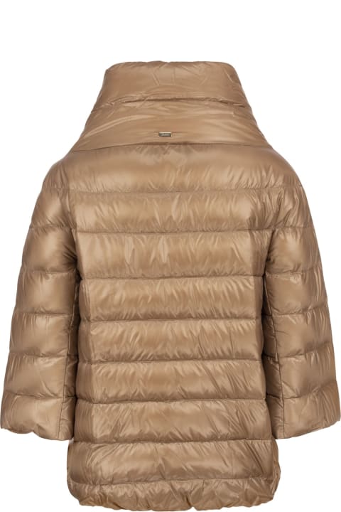 Down Jacket With 3/4 Sleeve