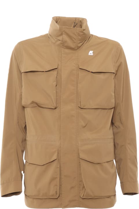 K-Way for Men K-Way Brown Jacket With Pockets