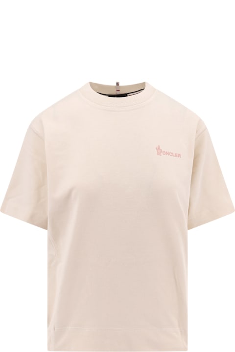 Moncler Grenoble Topwear for Women Moncler Grenoble Cotton T-shirt With Frontal Logo