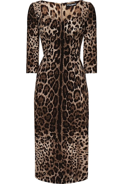 Dresses for Women Dolce & Gabbana Leo Print Bustier Dress