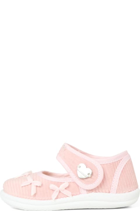 Homeware Monnalisa Pink Ballet Shoes For Girl With Bow