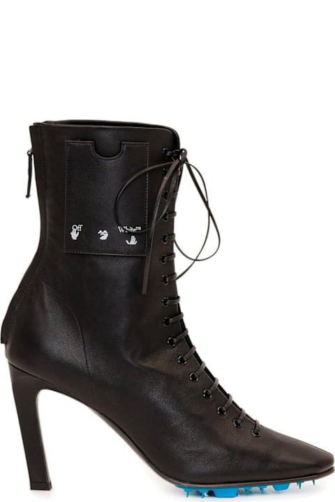 Homeware Off-White Leather Heel Boots