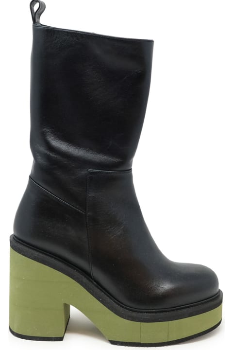 Boots for Women Paloma Barceló Paloma Barcelo 112302 Black Leather Brook Boots