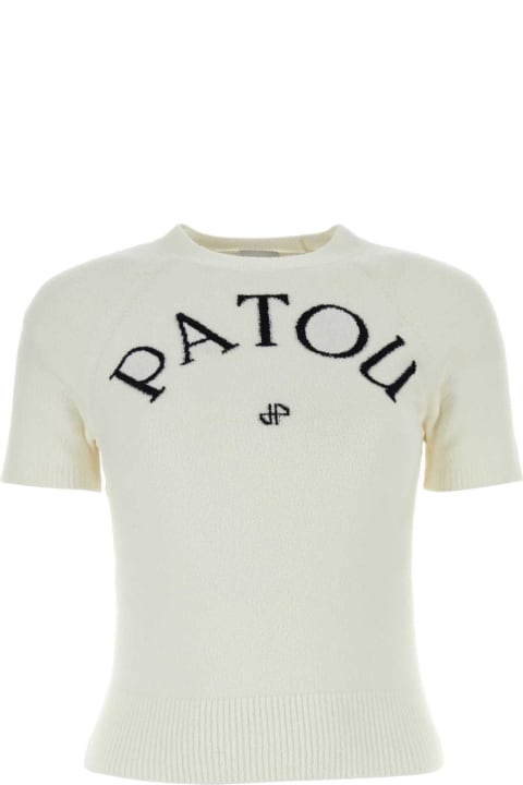 Patou Topwear for Women Patou White Cotton Blend Sweater