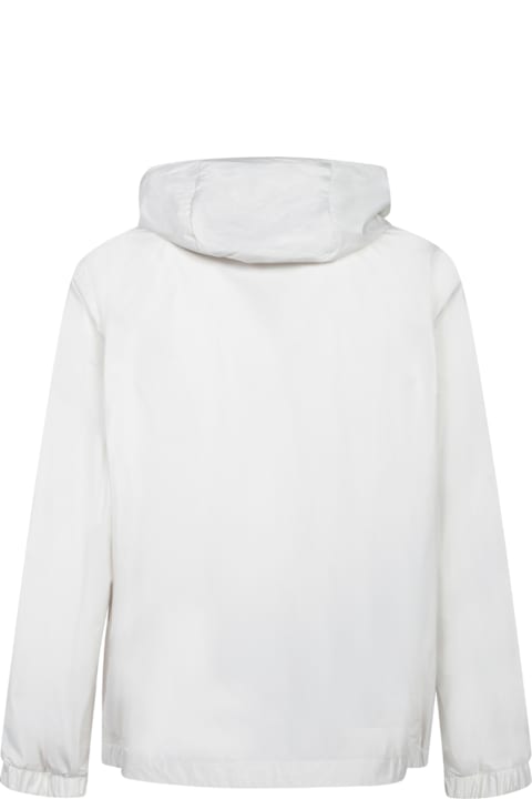 Moncler الملابس لـ القسم الرجالي Moncler Olan White Jacket With Tricolor Details