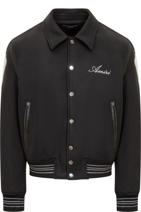 Coats & Jackets for Men AMIRI Bones Varsity Jacket