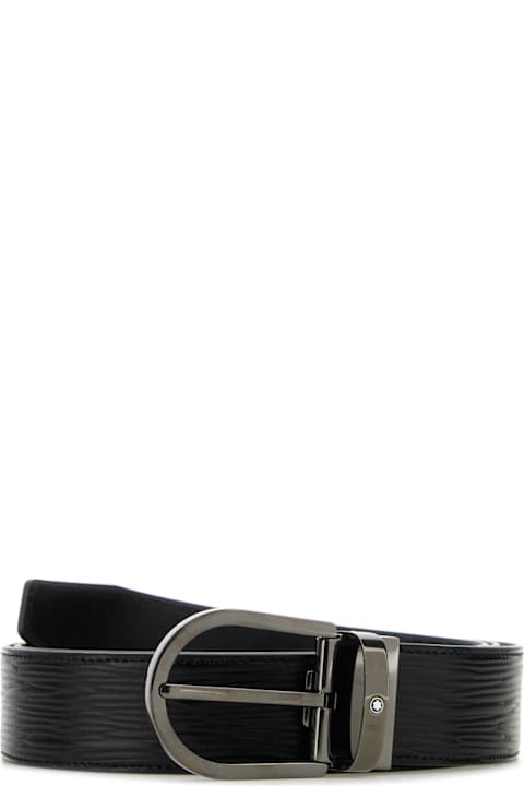 Montblanc لـ Men Montblanc Black Leather Belt