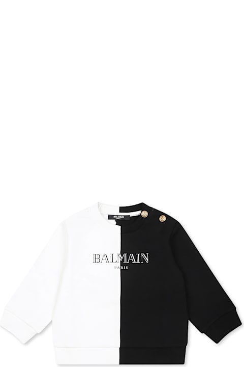 Balmain Sweaters & Sweatshirts for Baby Girls Balmain Multicolor Sweatshirt For Babykids With Logo