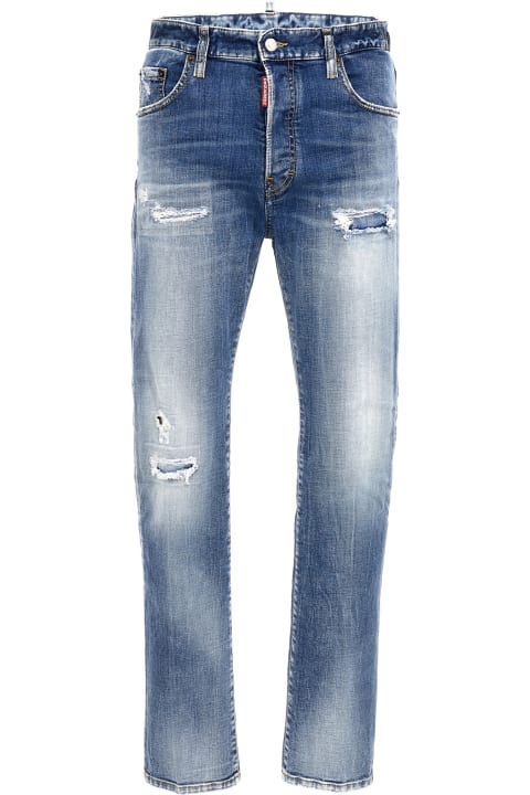 Dsquared2 for Men Dsquared2 Distressed Fitted Jeans