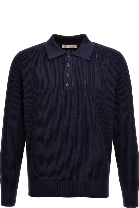Brunello Cucinelli Clothing for Men Brunello Cucinelli Knitted Polo Shirt