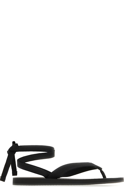 The Row for Women The Row Black Leather Sandals