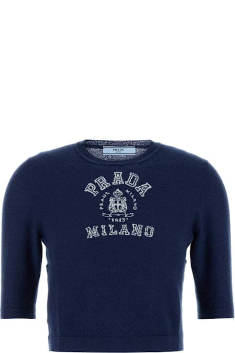 Fashion for Women Prada Blue Cashmere Sweater