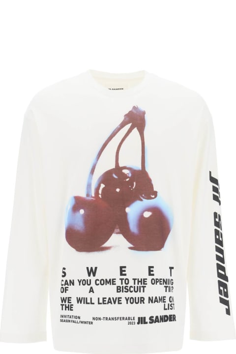 Jil Sander Topwear for Men Jil Sander Long-sleeved T-shirt With Print