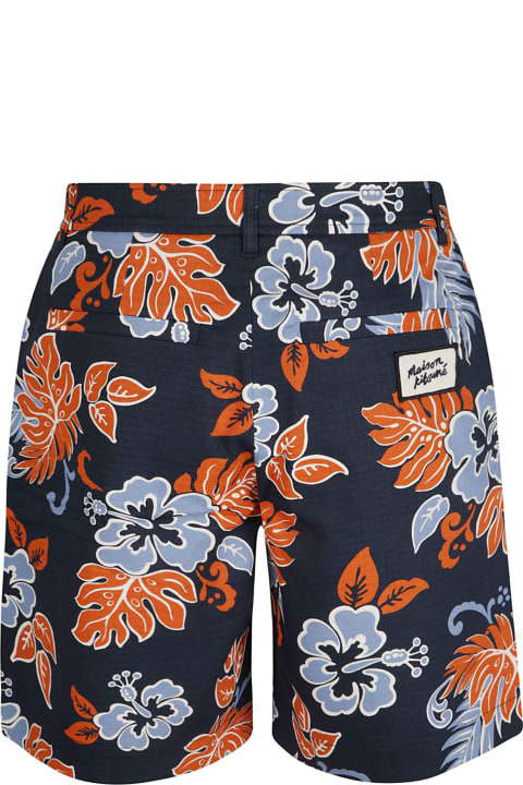 Homeware Maison Kitsuné Logo Patched Floral Print Board Shorts