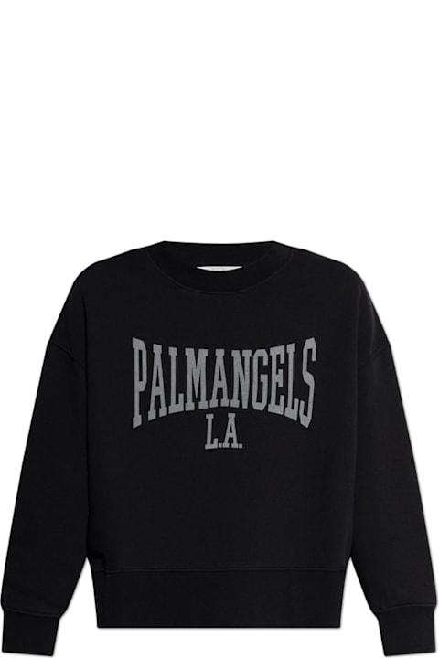 Palm Angels Fleeces & Tracksuits for Women Palm Angels Logo Printed Crewneck Sweatshirt