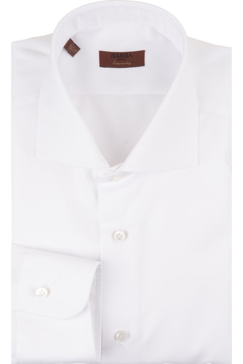 Clothing Sale for Men Barba Napoli Slim Fit Shirt In White Cotton
