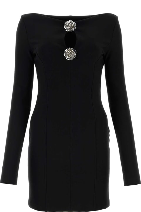 Blumarine for Women Blumarine Black Stretch Viscose Blend Mini Dress