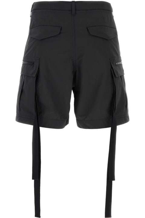 Sacai Pants for Men Sacai Black Taffeta Bermuda Shorts