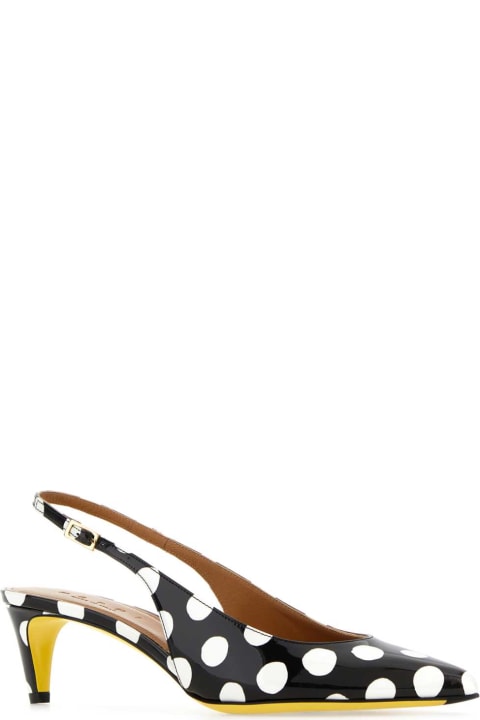 High-Heeled Shoes for Women Marni Printed Leather Rhythm Pumps