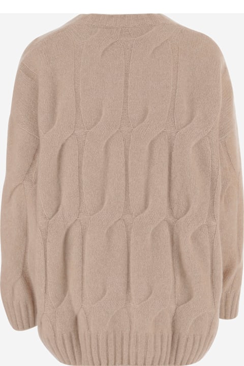 Allude Cashmere And Silk Cable Knit Sweater