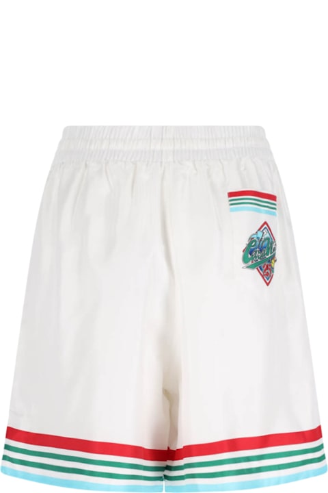 Casablanca for Men Casablanca 'casa Way World Series' Silk Shorts