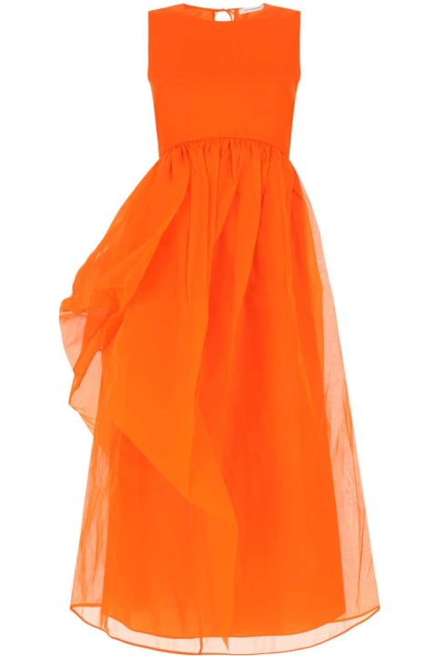 ウィメンズ Cecilie Bahnsenのワンピース＆ドレス Cecilie Bahnsen Orange Cotton Dress