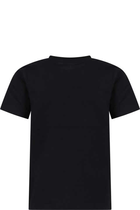 Zadig & Voltaire T-Shirts & Polo Shirts for Boys Zadig & Voltaire Black T-shirt For Boy With Print And Logo