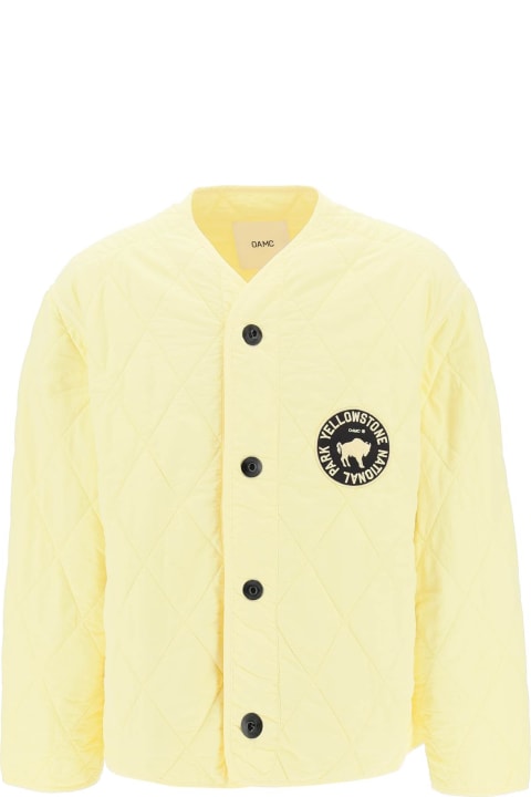 メンズ OAMCのコート＆ジャケット OAMC 'denali' Quilted Jacket With Print And Embroidery At Back