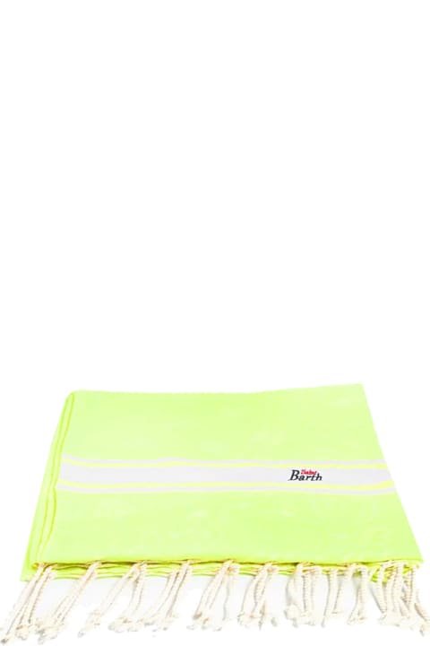 MC2 Saint Barth Swimwear for Women MC2 Saint Barth Fluo Yellow Foutas Cotton Towel