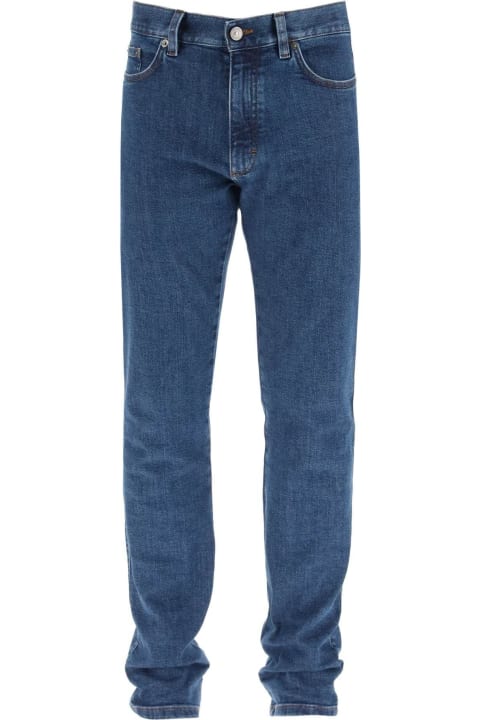 Zegna Jeans for Men Zegna Stone-washed Organic Cotton Denim Jeans