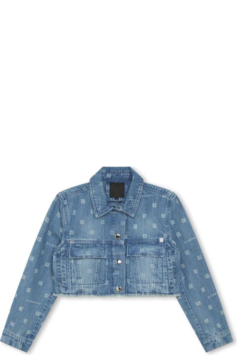 Coats & Jackets for Girls Givenchy Cropped Denim Jacket