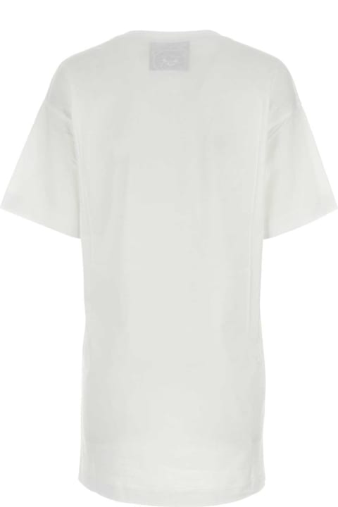 ウィメンズ Moschinoのトップス Moschino White Cotton T-shirt Dress