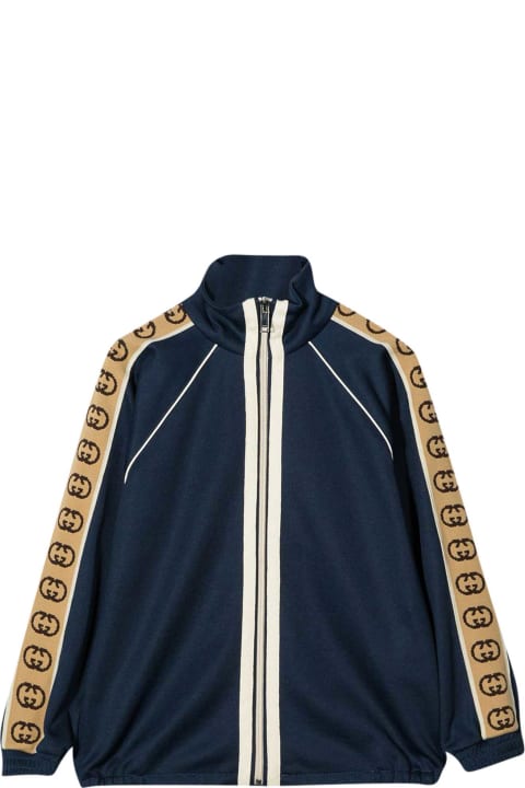 Sweaters & Sweatshirts for Boys Gucci Blue Bomber Jacket