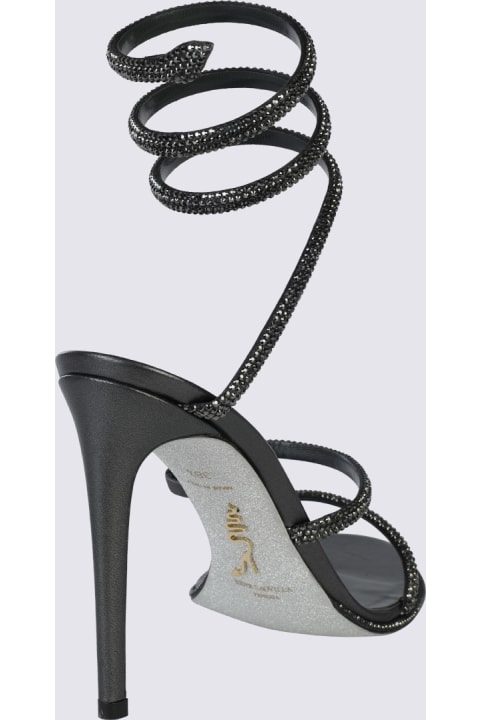 René Caovilla Shoes for Women René Caovilla Black Leather Sandals