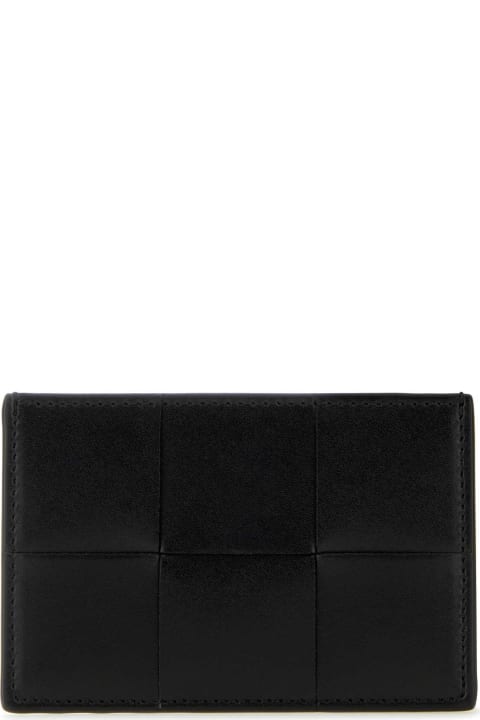 Fashion for Men Bottega Veneta Black Leather Card Holder