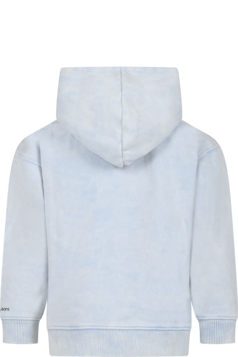 Calvin Klein Sweaters & Sweatshirts for Boys Calvin Klein Light Blue Sweatshirt For Boy With Logo