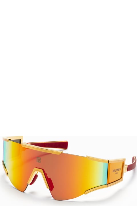Balmain Eyewear for Men Balmain Fleche - Matte Gold / Matte Red Sunglasses